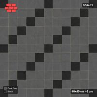 Interlock (Pasco) 40x40 cm · SQ44-21 · Stack Bond Diagonal Line Course