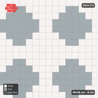 Interlock (Pasco) 40x40 cm · SQ44-216 · Large Stepped Diamonds