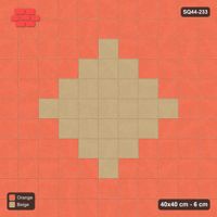 Interlock (Pasco) 40x40 cm · SQ44-233 · Single Diamond Medallion