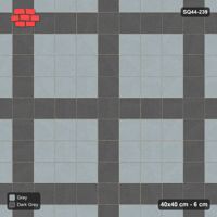 Interlock (Pasco) 40x40 cm · SQ44-239 · Plaza Grid in Kerb Frame