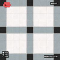 Interlock (Pasco) 40x40 cm · SQ44-241 · Corner-Accent Grid in Kerb Frame