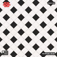Interlock (Pasco) 40x40 cm · SQ44-248 · Harlequin Diamonds in Kerb Frame