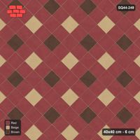 Interlock (Pasco) 40x40 cm · SQ44-249 · Harlequin Diamonds in Kerb Frame