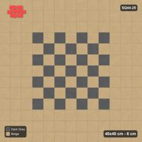 Interlock (Pasco) 40x40 cm · SQ44-25 · Checker Field with Triple Border