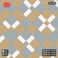 Interlock (Pasco) 40x40 cm · SQ44-254 · 45 Degree Slab Panels, Plank Lines, Beaded, Kerb - Coastal