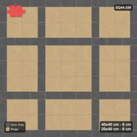 Interlock (Pasco) 40x40 cm · SQ44-256 · Slab Panels, Continuous Planks, Solid Slabs - Stone & Earth