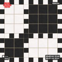 Interlock (Pasco) 40x40 cm · SQ44-258 · Checker Panels, 20x20 Lines, 80 cm Panels, 260 cm - Contrast