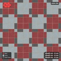 Interlock (Pasco) 40x40 cm · SQ44-264 · Slab Panels, Plank Lines, 20x20, Block Panels - Urban Brick