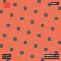 Interlock (Pasco) 40x40 cm · SQ44-272 · Offset Lattice, Dotted Tones, 360 cm - Ember