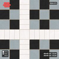 Interlock (Pasco) 40x40 cm · SQ44-274 · Slab Panels, Soldier Plank Lines, Chequer Slabs - Tuxedo