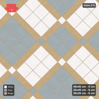 Interlock (Pasco) 40x40 cm · SQ44-275 · 45 Degree Slab Panels, Plank Lines, Kerb, 380 cm - Coastal