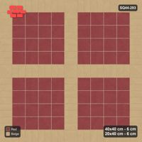 Interlock (Pasco) 40x40 cm · SQ44-283 · Slab Panels, Soldier Plank Lines, 160 cm Panels - Terracotta