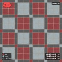 Interlock (Pasco) 40x40 cm · SQ44-284 · Slab Panels, Plank Lines, 20x20, 80 cm Panels - Urban Brick