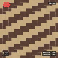 Interlock (Pasco) 40x40 cm · SQ44-292 · Offset Lattice, Row Tones, 400 cm - Sandstone