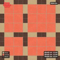 Interlock (Pasco) 40x40 cm · SQ44-293 · Slab Panels, Plank Lines, 20x20, Beaded, 260 cm - Autumn