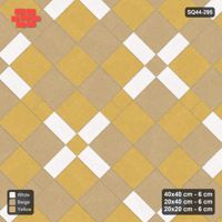 Interlock (Pasco) 40x40 cm · SQ44-295 · 45 Degree Slab Panels, Plank Lines, Beaded - Golden Sand