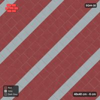 Interlock (Pasco) 40x40 cm · SQ44-30 · Diagonal Running Striped Courses