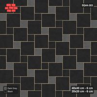 Interlock (Pasco) 40x40 cm · SQ44-303 · Offset Lattice, Dotted Tones, 280 cm - Night Sky
