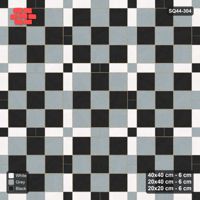 Interlock (Pasco) 40x40 cm · SQ44-304 · Slab Panels, Plank Lines, 20x20, Beaded, 440 cm - Tuxedo
