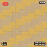 Interlock (Pasco) 40x40 cm · SQ44-306 · Offset Lattice, Row Tones, 300 cm - Desert Sun