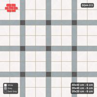 Interlock (Pasco) 40x40 cm · SQ44-313 · Slab Panels, Plank Lines, 20x20, 80 cm Panels - Monochrome