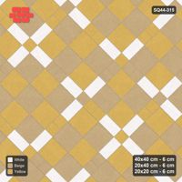 Interlock (Pasco) 40x40 cm · SQ44-315 · 45 Degree Slab Panels, Plank Lines, Kerb - Golden Sand