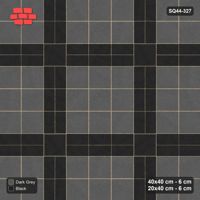 Interlock (Pasco) 40x40 cm · SQ44-327 · Slab Panels, Double Plank Lines, Dark Junctions - Night Sky