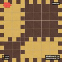 Interlock (Pasco) 40x40 cm · SQ44-330 · Checker Panels, 20x20 Lines, Block Checker, 300 cm - Harvest