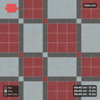Interlock (Pasco) 40x40 cm · SQ44-332 · Slab Panels, Plank Lines, 20x20, 420 cm - Urban Brick