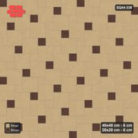 Interlock (Pasco) 40x40 cm · SQ44-336 · Offset Lattice, Dotted Tones, Mirrored, 360 cm - Sandstone
