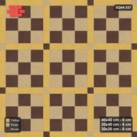 Interlock (Pasco) 40x40 cm · SQ44-337 · Slab Panels, Plank Lines, 20x20, 440 cm - Harvest Gold