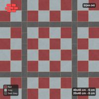 Interlock (Pasco) 40x40 cm · SQ44-345 · Slab Panels, Continuous Planks, 80 cm Panels - Urban Brick