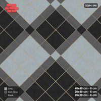 Interlock (Pasco) 40x40 cm · SQ44-346 · 45 Degree Slab Panels, Plank Lines, Kerb - Graphite Scale