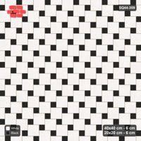 Interlock (Pasco) 40x40 cm · SQ44-359 · Offset Lattice, Accents (Mirrored) - Contrast