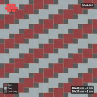 Interlock (Pasco) 40x40 cm · SQ44-361 · Offset Lattice, Stripes - Urban Brick
