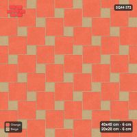 Interlock (Pasco) 40x40 cm · SQ44-372 · Offset Lattice, Accents - Clay Court