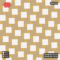Interlock (Pasco) 40x40 cm · SQ44-376 · Offset Lattice, Chequer - Golden Sand