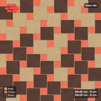 Interlock (Pasco) 40x40 cm · SQ44-390 · Offset Lattice, Blend (Mirrored) - Autumn