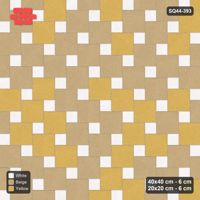 Interlock (Pasco) 40x40 cm · SQ44-393 · Offset Lattice, Blend (Mirrored) + Kerb - Golden Sand