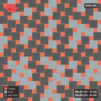 Interlock (Pasco) 40x40 cm · SQ44-400 · Offset Lattice, Blend (Mirrored) - Sunset Slate