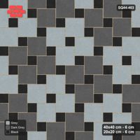 Interlock (Pasco) 40x40 cm · SQ44-403 · Offset Lattice, Blocks + Kerb - Graphite Scale