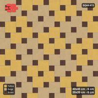 Interlock (Pasco) 40x40 cm · SQ44-413 · Offset Lattice, Blocks + Kerb - Harvest Gold