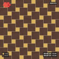 Interlock (Pasco) 40x40 cm · SQ44-419 · Offset Lattice, Swapped - Harvest