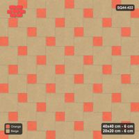 Interlock (Pasco) 40x40 cm · SQ44-422 · Offset Lattice, Swapped (Mirrored) - Clay Court