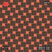 Interlock (Pasco) 40x40 cm · SQ44-424 · Offset Lattice, Swapped - Burnt Clay