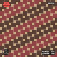 Interlock (Pasco) 40x40 cm · SQ44-425 · Offset Lattice, Bands - Tuscany