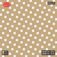 Interlock (Pasco) 40x40 cm · SQ44-437 · Offset Lattice, Swapped (Mirrored) - Ivory & Sand