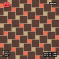 Interlock (Pasco) 40x40 cm · SQ44-440 · Offset Lattice, Split - Autumn