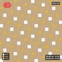 Interlock (Pasco) 40x40 cm · SQ44-443 · Offset Lattice, Split + Kerb - Golden Sand