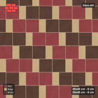 Interlock (Pasco) 40x40 cm · SQ44-455 · Slab Pair + Plank Step, Pair Tones, Right, 300 cm - Tuscany
